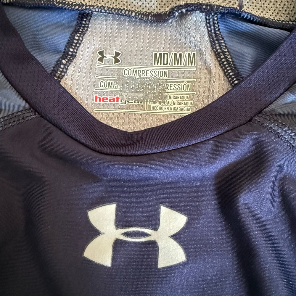 Under Armour Blue Camo Long Sleeve Compression Tee - Heatgear - Picture 2 of 5